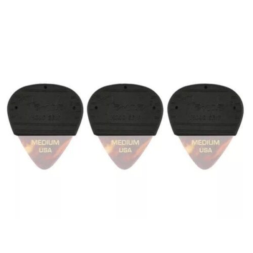 FENDER Mojo Grip Picks Celluloid Medium 3-Pack Tortoiseshell